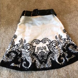 White House Black Market - white and black skirt